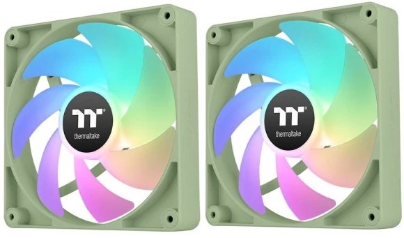 Вентилятор для корпуса Thermaltake CT140 Sync Matcha ARGB 140х140x25 зеленый 4-pin 30.5дБ (упак.:2шт) (CL-F203-PL14MG-A) Ret Вентилятор для корпуса Thermaltake CT140 Sync Matcha ARGB 140х140x25 зеленый 4-pin 30.5дБ (упак.:2шт) (CL-F203-PL14MG-A) Ret
