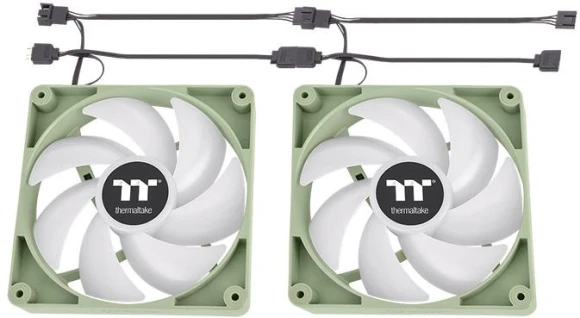 Вентилятор для корпуса Thermaltake CT140 Sync Matcha ARGB 140х140x25 зеленый 4-pin 30.5дБ (упак.:2шт) (CL-F203-PL14MG-A) Ret Вентилятор для корпуса Thermaltake CT140 Sync Matcha ARGB 140х140x25 зеленый 4-pin 30.5дБ (упак.:2шт) (CL-F203-PL14MG-A) Ret