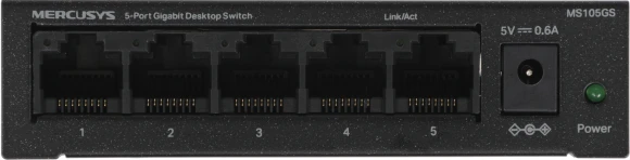 Коммутатор Mercusys MS105GS (L2) 5x1Гбит/с неуправляемый Коммутатор Mercusys MS105GS (L2) 5x1Гбит/с неуправляемый
