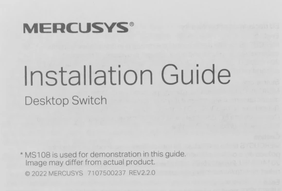 Коммутатор Mercusys MS105GS (L2) 5x1Гбит/с неуправляемый Коммутатор Mercusys MS105GS (L2) 5x1Гбит/с неуправляемый