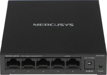 Коммутатор Mercusys MS105GS (L2) 5x1Гбит/с неуправляемый Коммутатор Mercusys MS105GS (L2) 5x1Гбит/с неуправляемый