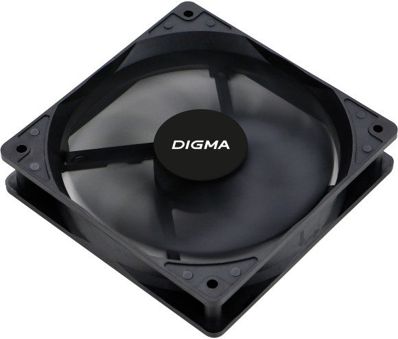 Вентилятор для корпуса Digma DFAN-120-9 120х120x25 черный 3-pin 4-pin (Molex) 23дБ (упак.:1шт) Ret Вентилятор для корпуса Digma DFAN-120-9 120х120x25 черный 3-pin 4-pin (Molex) 23дБ (упак.:1шт) Ret