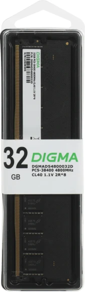 Память DDR5 32GB 4800MHz Digma DGMAD54800032D RTL PC5-38400 CL40 DIMM 288-pin 1.1В dual rank Ret
