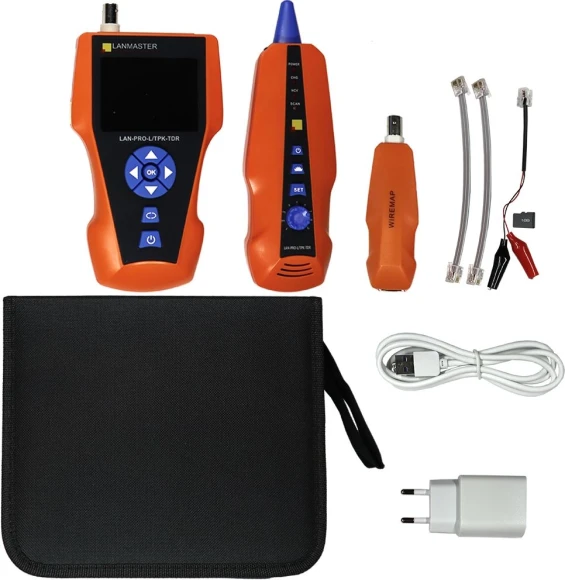 Тестер кабельный Lanmaster LAN-PRO-L/TPK-TDR оранжевый/черный Тестер кабельный Lanmaster LAN-PRO-L/TPK-TDR оранжевый/черный