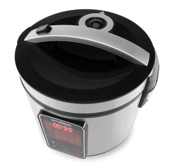 Мультиварка Hyundai HYMC-2400 5л 900Вт серебристый/черный Мультиварка Hyundai HYMC-2400 5л 900Вт серебристый/черный
