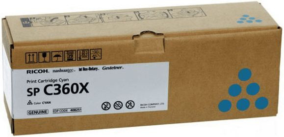 Картридж лазерный Ricoh SP C360X 408251 голубой (9000стр.) для Ricoh SP C361SFNw Картридж лазерный Ricoh SP C360X 408251 голубой (9000стр.) для Ricoh SP C361SFNw