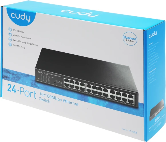 Коммутатор Cudy FS1024 (L2) 24x100Мбит/с неуправляемый Коммутатор Cudy FS1024 (L2) 24x100Мбит/с неуправляемый