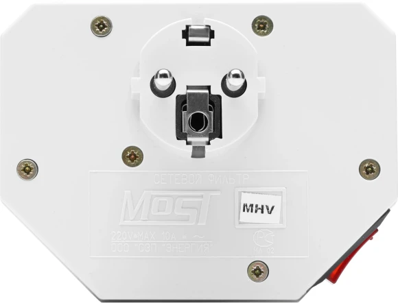 Сетевой фильтр Most MHV (3 розетки) белый (коробка) Сетевой фильтр Most MHV (3 розетки) белый (коробка)