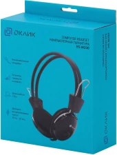 Наушники с микрофоном Оклик HS-M200 черный 1.8м накладные оголовье (1532011) Наушники с микрофоном Оклик HS-M200 черный 1.8м накладные оголовье (1532011)