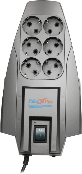 Сетевой фильтр Pilot X-Pro 3м (6 розеток) серый (коробка)