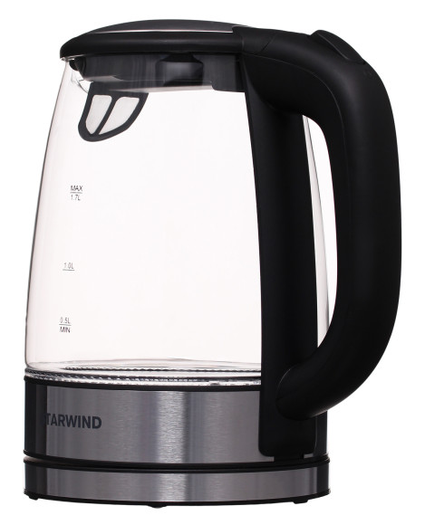 Чайник электрический Starwind SKG5210 1.7л. 2200Вт черный/серебристый корпус: стекло/металл/пластик Чайник электрический Starwind SKG5210 1.7л. 2200Вт черный/серебристый корпус: стекло/металл/пластик
