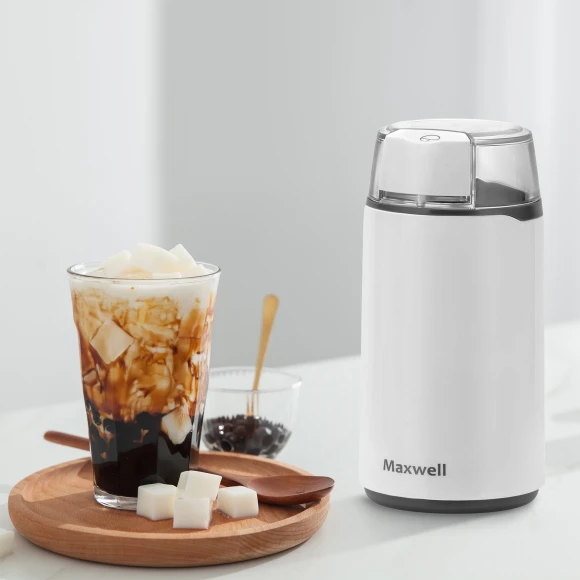 Кофемолка Maxwell MW-1703 W 200Вт сист.помол.:ротац.нож вместим.:45гр белый