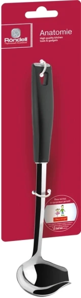 Ложка для соуса Rondell Anatomie RD-647 черный упак.:картонная подложка Ложка для соуса Rondell Anatomie RD-647 черный упак.:картонная подложка