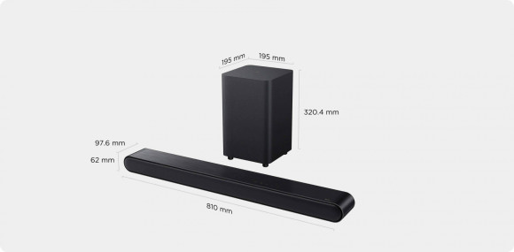 Саундбар TCL S643W 3.1 170Вт+70Вт черный