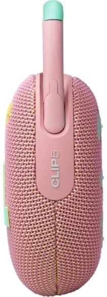 Колонка порт. JBL Clip 5 розовый 7W Mono BT 10м 1400mAh Колонка порт. JBL Clip 5 розовый 7W Mono BT 10м 1400mAh
