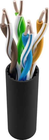 Кабель информационный NTSS NTSS-OUT-UTP4-5Е-PE-BL кат.5E UTP 4 пары 24AWG PE внешний 305м черный Кабель информационный NTSS NTSS-OUT-UTP4-5Е-PE-BL кат.5E UTP 4 пары 24AWG PE внешний 305м черный