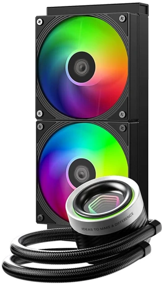 Система водяного охлаждения ID-Cooling FX240 Inf ARGB Soc-AM5/AM4/1200/1700/1851 черный 4-pin 27.2dB Al 300W Ret Система водяного охлаждения ID-Cooling FX240 Inf ARGB Soc-AM5/AM4/1200/1700/1851 черный 4-pin 27.2dB Al 300W Ret