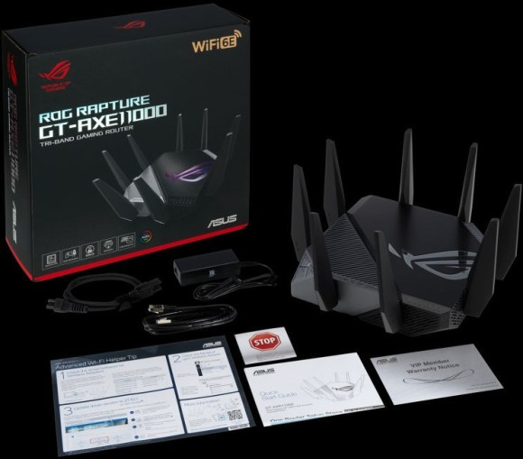 Роутер беспроводной Asus GT-AXE11000 AXE11000 100/1000/2500BASE-T черный Роутер беспроводной Asus GT-AXE11000 AXE11000 100/1000/2500BASE-T черный