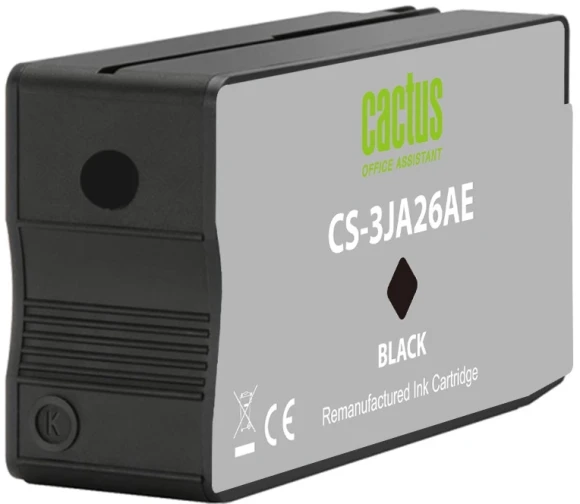 Картридж струйный Cactus CS-3JA26AE 963 черный пигментный (23мл) для HP OfficeJet 9010/9012/9013/9014/9015/9016/9019/9020/9025 с чипом