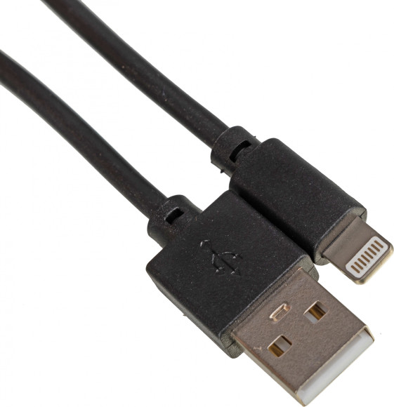 Кабель USB (m)-Lightning (m) 1м черный