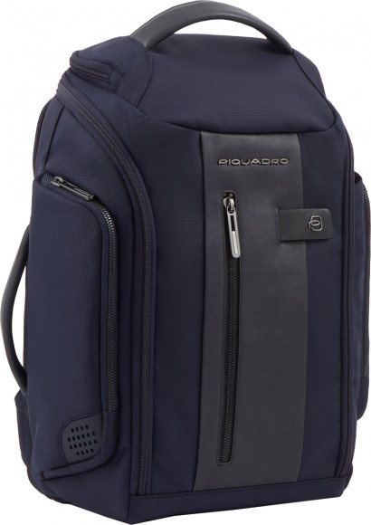 Сумка дорожная Piquadro Brief2 BV6154BR2/BLU с отделением для ноутбука 14" синяя нейлон/натур.кожа
