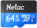 Флеш карта microSDXC 64GB Netac NT02P500STN-064G-R P500 + adapter Флеш карта microSDXC 64GB Netac NT02P500STN-064G-R P500 + adapter