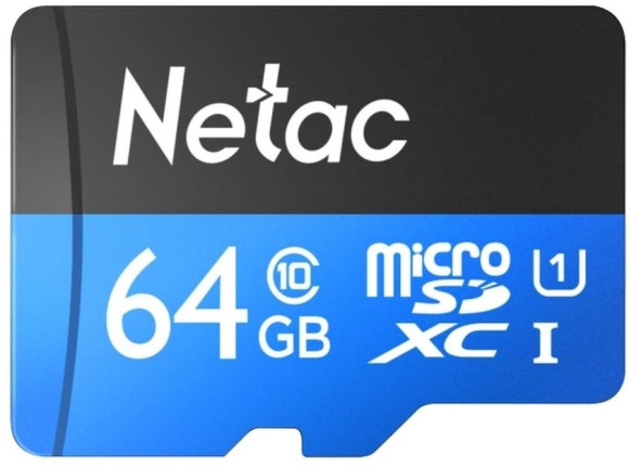 Флеш карта microSDXC 64GB Netac NT02P500STN-064G-R P500 + adapter Флеш карта microSDXC 64GB Netac NT02P500STN-064G-R P500 + adapter