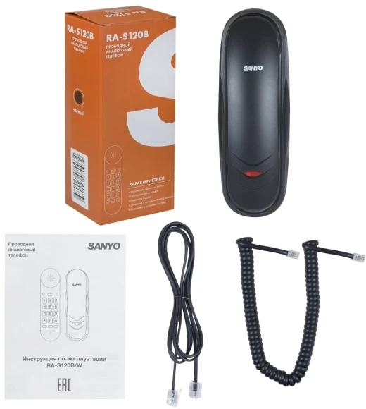 Телефон проводной Sanyo RA-S120B черный Телефон проводной Sanyo RA-S120B черный
