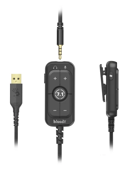 Наушники с микрофоном A4Tech Bloody M590i синий/белый 1м мониторные USB оголовье (M590I SPORTS NAVY) Наушники с микрофоном A4Tech Bloody M590i синий/белый 1м мониторные USB оголовье (M590I SPORTS NAVY)