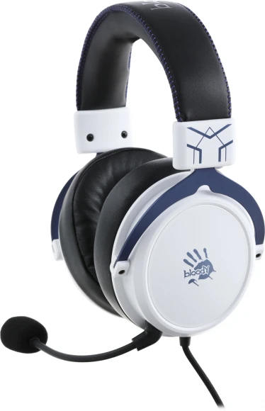 Наушники с микрофоном A4Tech Bloody M590i синий/белый 1м мониторные USB оголовье (M590I SPORTS NAVY) Наушники с микрофоном A4Tech Bloody M590i синий/белый 1м мониторные USB оголовье (M590I SPORTS NAVY)