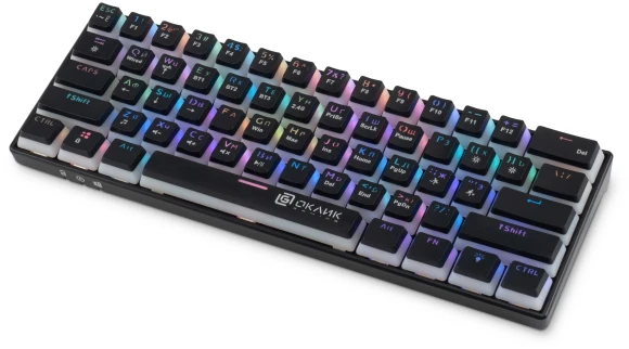 Клавиатура Оклик K763W механическая черный USB беспроводная BT/Radio Multimedia for gamer LED (1920548) Клавиатура Оклик K763W механическая черный USB беспроводная BT/Radio Multimedia for gamer LED (1920548)