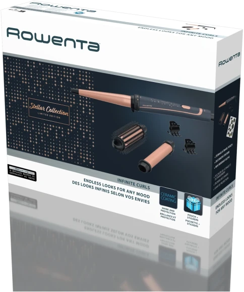 Мульти-Стайлер Rowenta CF4211F0 35Вт черный макс.темп.:190С покрытие:керамическое (1830009053)
