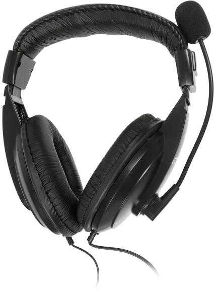Наушники с микрофоном Оклик HS-M137V черный 1.8м мониторные оголовье (614046) Наушники с микрофоном Оклик HS-M137V черный 1.8м мониторные оголовье (614046)