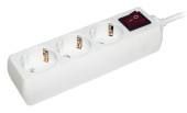 Сетевой удлинитель IEK У03К 3м (3 розетки) белый (пакет ПЭ) Сетевой удлинитель IEK У03К 3м (3 розетки) белый (пакет ПЭ)