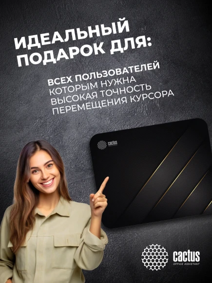 Коврик для мыши Cactus Gold Geometry 300x250x2мм (CS-MPC-P04M)