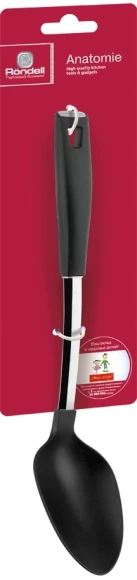 Ложка для первых/вторых блюд Rondell Anatomie RD-651 черный упак.:картонная подложка Ложка для первых/вторых блюд Rondell Anatomie RD-651 черный упак.:картонная подложка