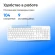 Клавиатура Оклик K225W белый USB беспроводная Multimedia (1875235)