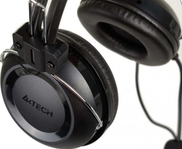 Наушники с микрофоном A4Tech HU-35 черный 2м накладные USB оголовье