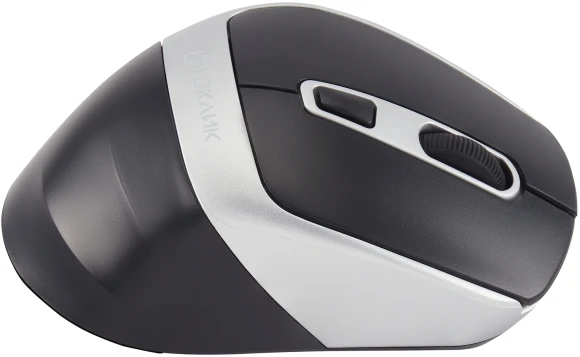 Мышь Оклик 516MW черный/серебристый оптическая 1600dpi silent беспров. BT/Radio USB для ноутбука 6but (1978689)