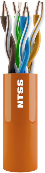 Кабель информационный NTSS NTSS-IN-UTP4-5Е-LSZH-OR кат.5E UTP 4 пары 24AWG LSZH внутренний 305м оранжевый