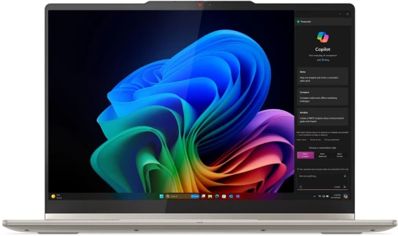 Ноутбук Lenovo Yoga 9 14ILL10 Core Ultra 7 256V 16Gb SSD1Tb Intel Arc 140V 14" OLED Touch 2.8K (2880x1800) Windows 11 Home blue WiFi BT Cam Bag (83LC0054RK)