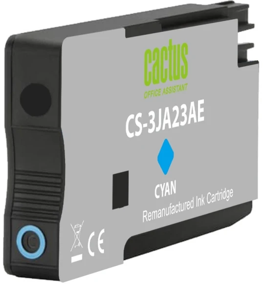Картридж струйный Cactus CS-3JA23AE 963 голуб.пигм. (11мл) для HP OfficeJet 9010/9012/9013/9014/9015/9016/9019/9020/9025 с чипом