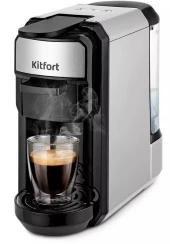 Кофемашина Kitfort КТ-7192 1450Вт серебристый/черный Кофемашина Kitfort КТ-7192 1450Вт серебристый/черный