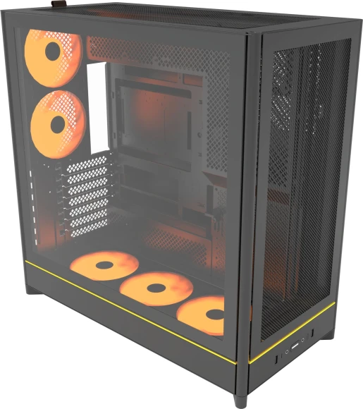 Корпус Montech HS01 PRO черный без БП ATX 5x120mm 2xUSB3.0 1xUSB3.1 audio