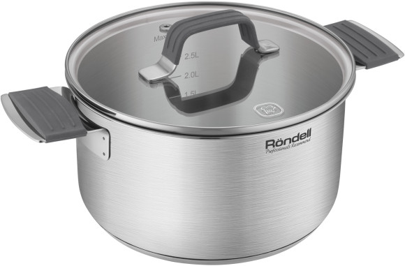 Кастрюля Rondell Normanne RDS-1813 3.1л. d=20см (с крышкой) стальной Кастрюля Rondell Normanne RDS-1813 3.1л. d=20см (с крышкой) стальной