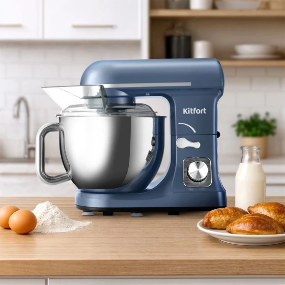 Миксер планетарный Kitfort КТ-1343-2 1000Вт светло-голубой/серый