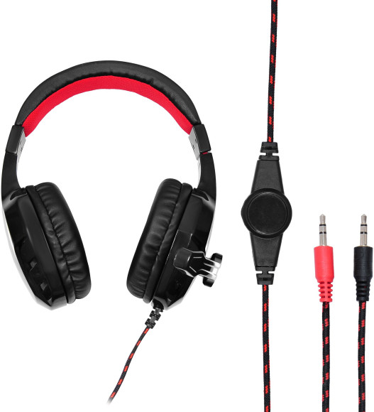 Наушники с микрофоном Оклик HS-L320G Phoenix черный/красный 1.9м мониторные оголовье (359482) Наушники с микрофоном Оклик HS-L320G Phoenix черный/красный 1.9м мониторные оголовье (359482)