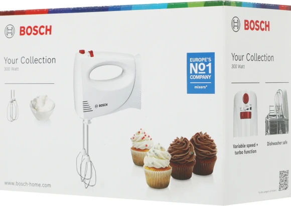 Миксер ручной Bosch MFQP1000 300Вт белый