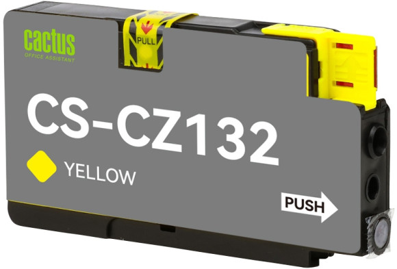 Картридж струйный Cactus CS-CZ132 №711 желтый (26мл) для HP DJ T120/T520/530 с чипом