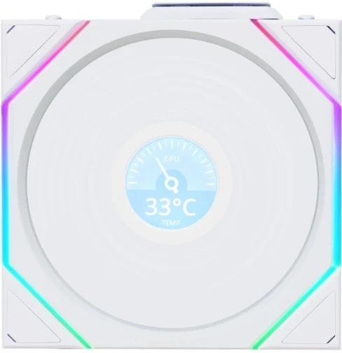 Вентилятор для корпуса Lian-Li Uni Fan TL Wireless LCD 120 LCD ARGB 120х124x28 белый 4-pin 27дБ (G99.12TLLCD1W1W.R0) Ret